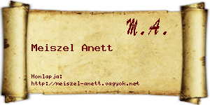 Meiszel Anett névjegykártya